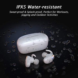 Active Noise Cancelling True Wireless Stereo Earbuds, AbleGrid FreeOdio Bean with Wireless Charging Cabin