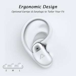 Active Noise Cancelling True Wireless Stereo Earbuds, AbleGrid FreeOdio Bean with Wireless Charging Cabin